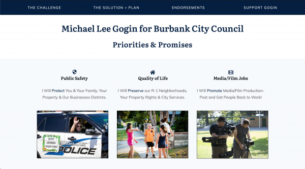 Gogin4Burbank political campaign